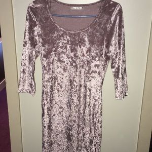 Pink Velvet Dress